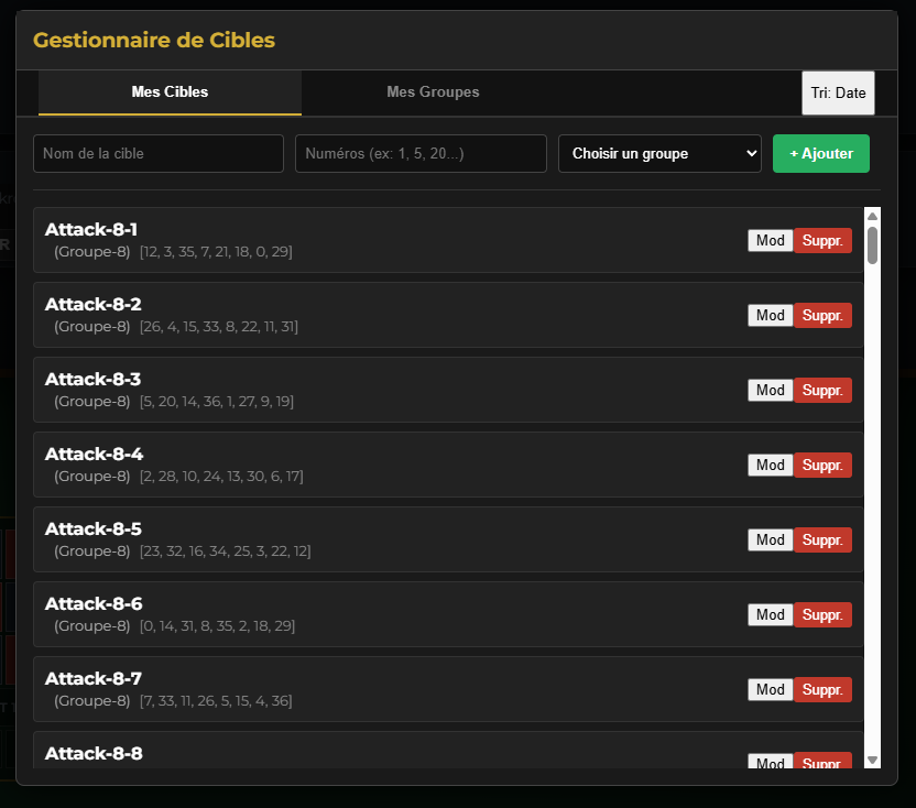 Interface TargetLock 8